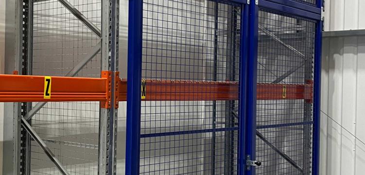 Double height doors fitted to pallet racking