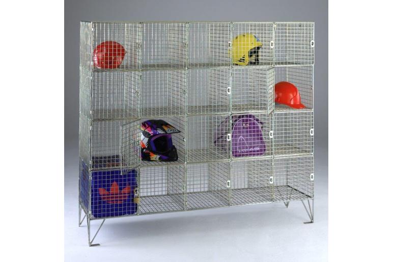 Mesh compartment cube lockers