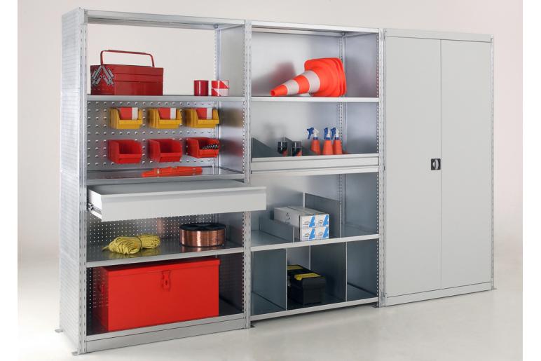 Advancestor steel shelving with doors
