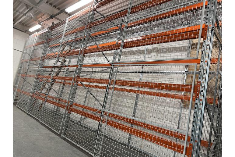 Caged-pallet-racking-with-lockable-doors-MeshSTOR