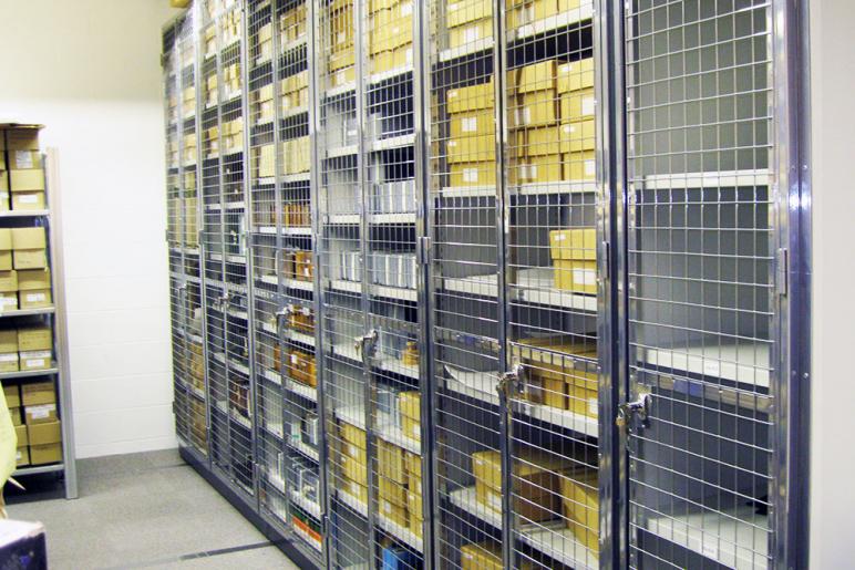 Bespoke mesh doors for existing shelving MeshSTOR