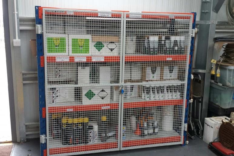 Mesh-doors- for-Aerosol storage racking-MeshSTOR