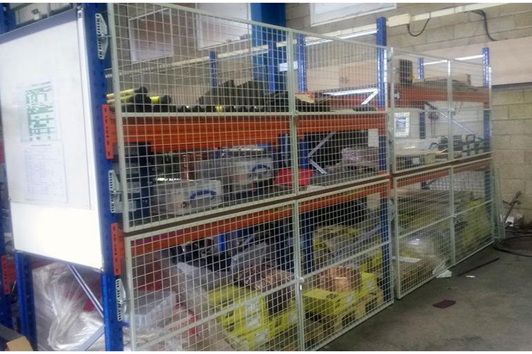 Mesh gates for racking OfficeSTOR
