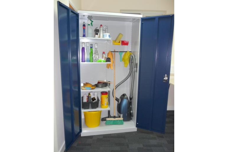 open stor proper cleaning cupboard  