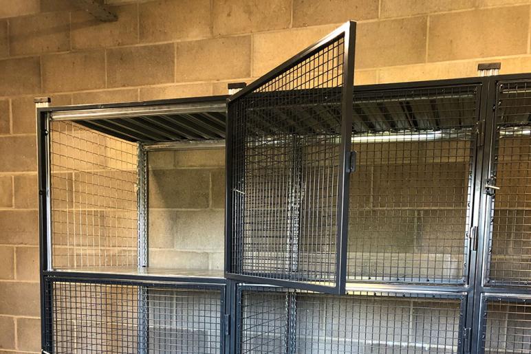 Bespoke mesh doors for shelving MeshSTOR
