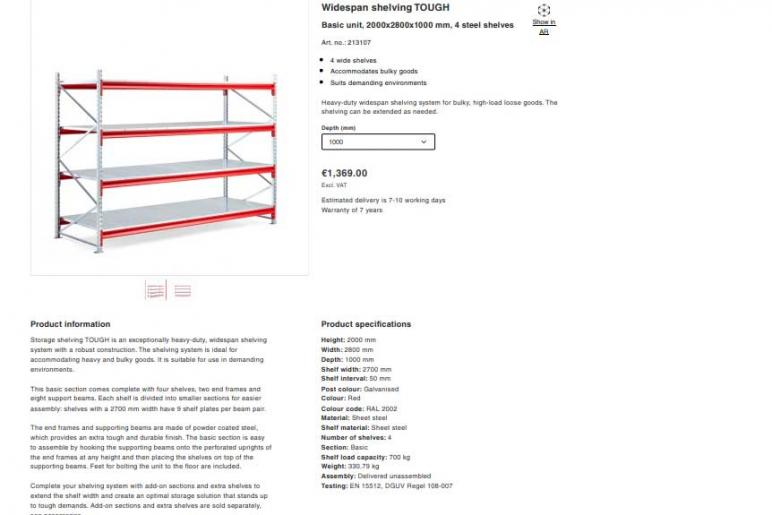 Rack information for aall round mesh protection and door design