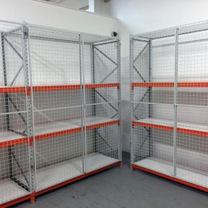 Mesh security doors on longspan racking MeshSToR